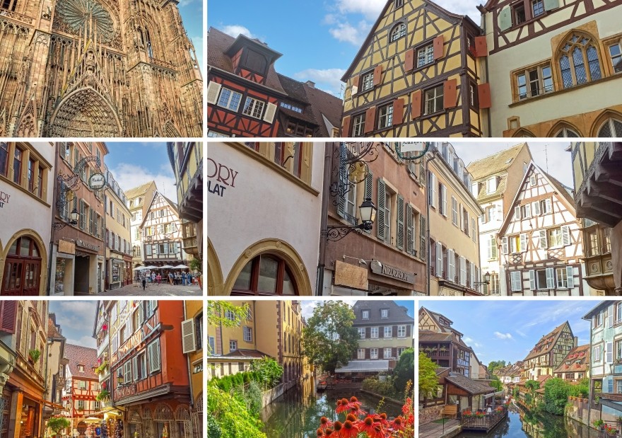 Collage of images from Strasbourg, France
