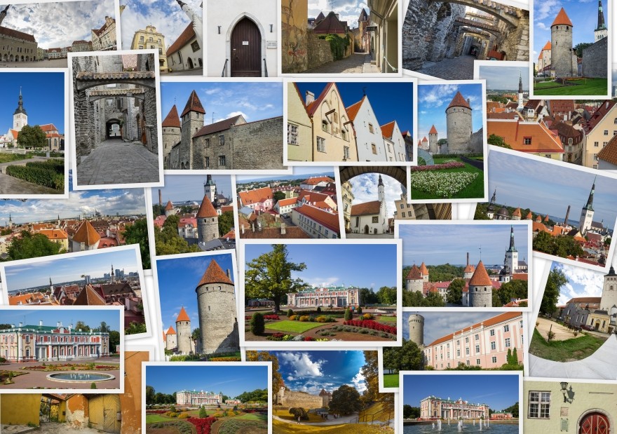 Collage of images from Tallinn, Estonia