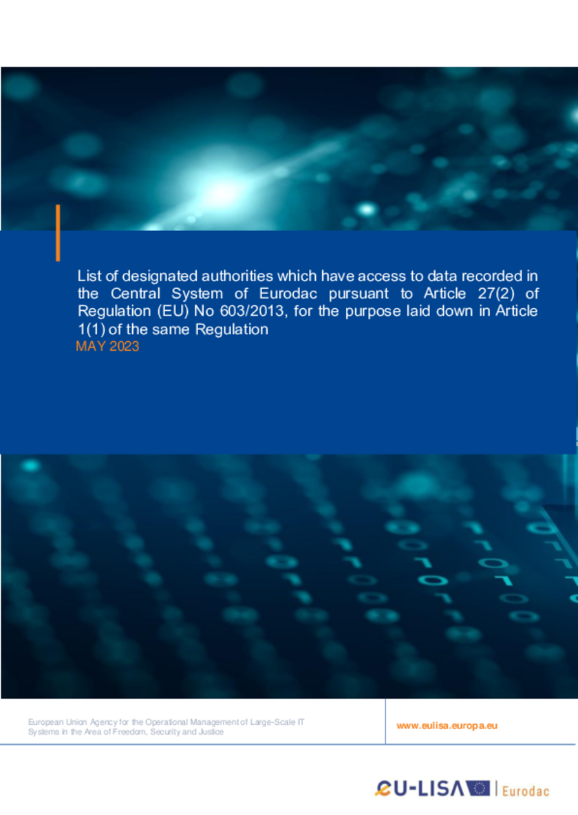 Eurodac - List of designated authorities with access to Central System ...